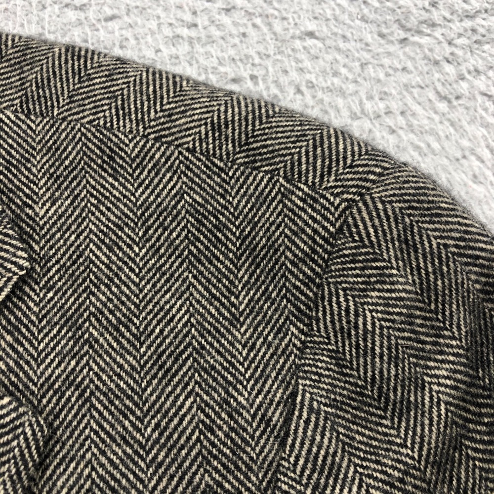 Polo Ralph Lauren Blazer Men 39 Short Beine Herringbone 100% Cashmere Made Italy